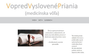 Vopred vyslovené priania/ medicínska vôľa